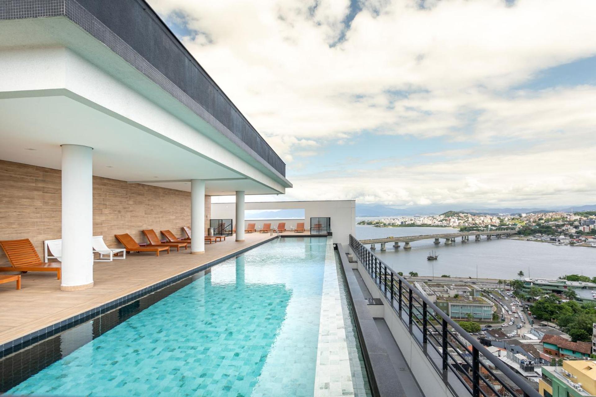 Apartamento Loft Moderno C/ Vista Da Ponte Hercilio Fh8972 *